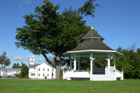 New London, NH - Gazebo and Town Office - Summer